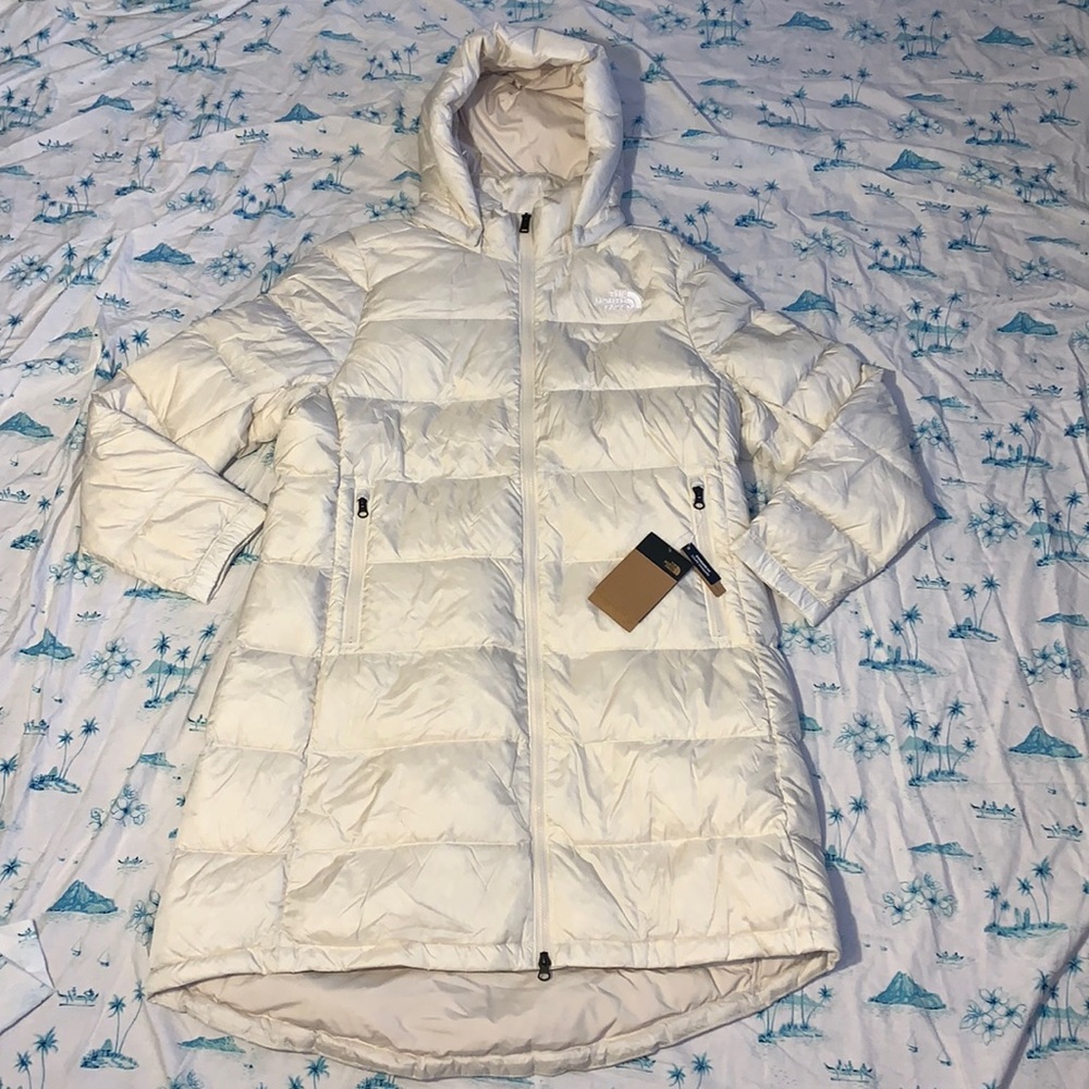 The North Face Womens Metropolis Parka III Down, Vintage White, Large
